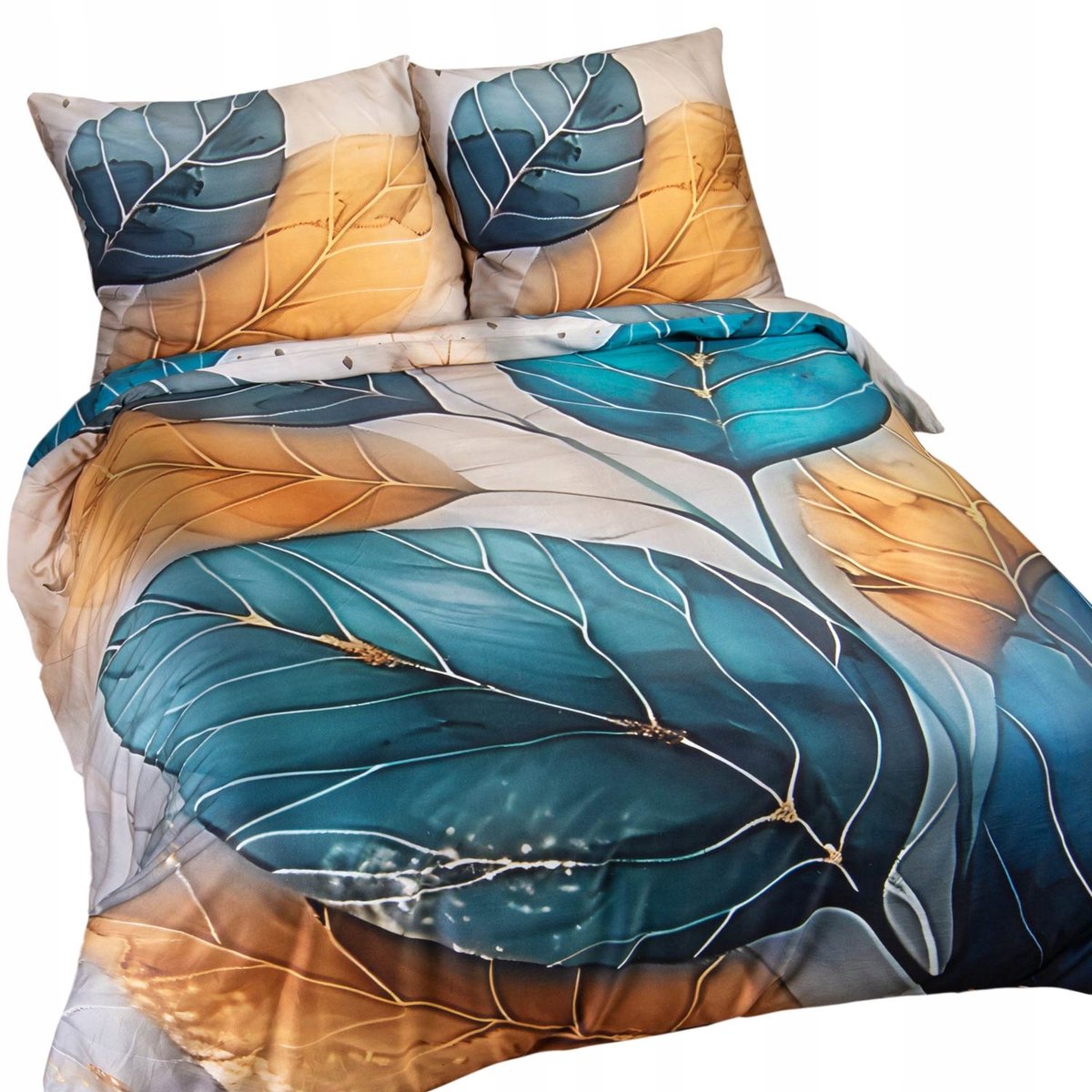SATYNLOVE PREMIUM Katoen satijn beddengoed 140x200 bladeren