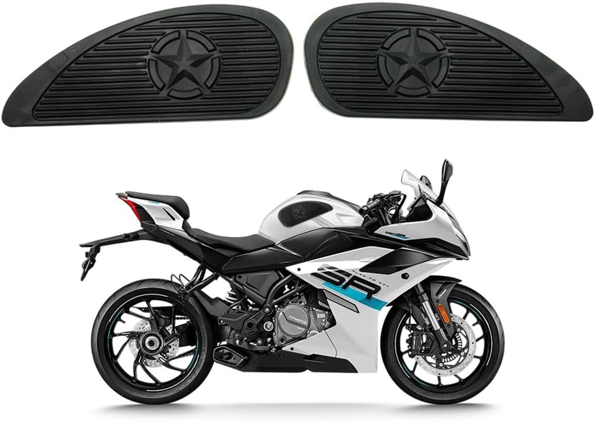 Set van 2 Universele Rubber Tank Pads voor Motorrijders - Bescherming voor Tank en Handgrepen