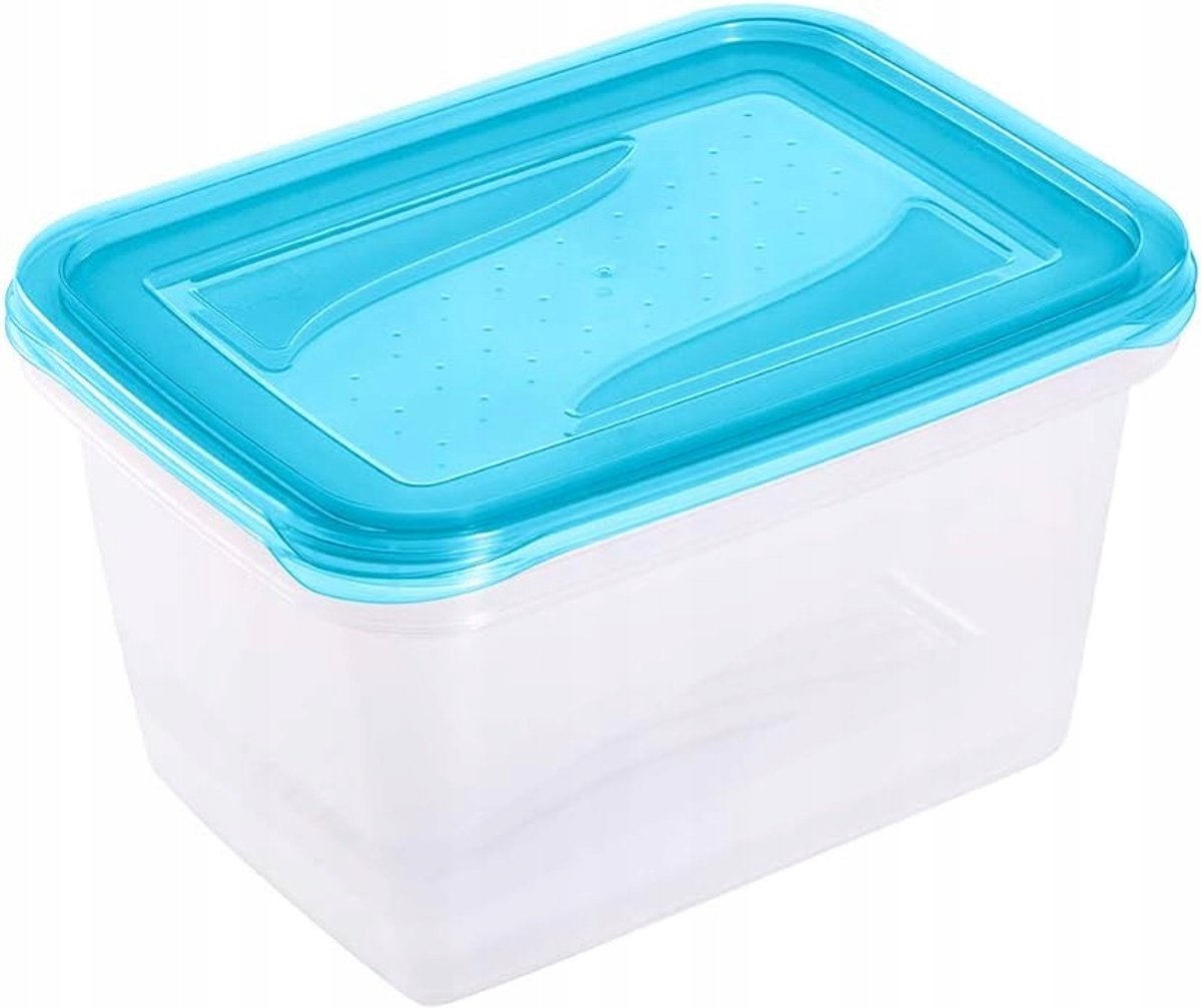 Smukee Set van 2 Bewaarbakjes 2L Blauw - Versheid & Organisatie