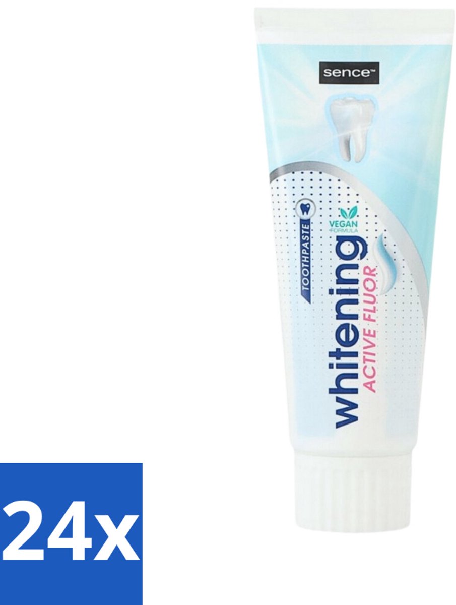 Sence - Whitening - Tandpasta - Met Fluor - 75 ml - Voordeelverpakking - 24 stuks