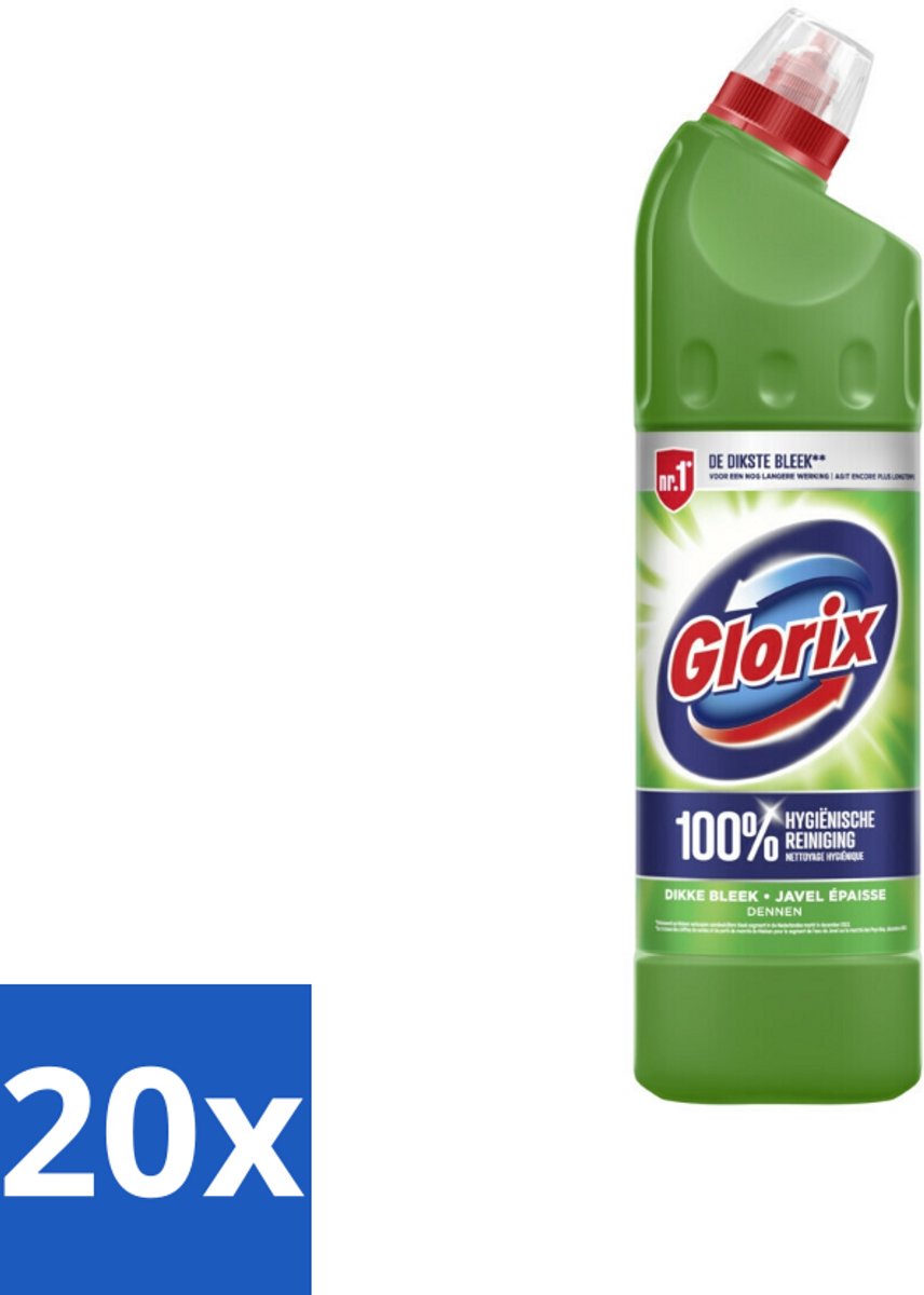 Glorix - Bleek - Dennen - Bescherming tegen Kalkaanslag - 750 ml - Bulkverpakking - 20 stuks