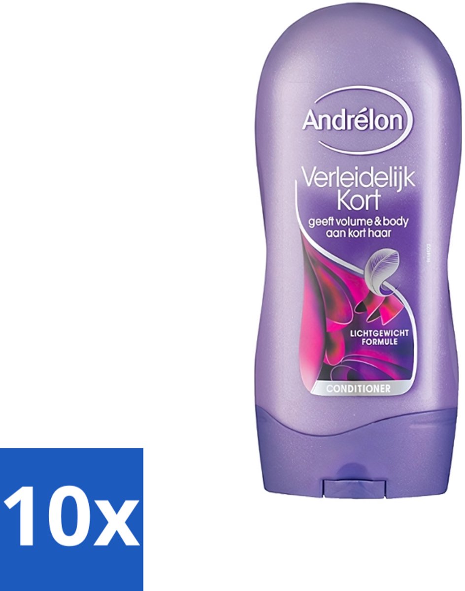 10 x Andrélon - Verleidelijk Kort - Conditioner - Voor Kort Haar - 300 ml - Kort Haar Conditioner - Volume Voor Kort Haar - Verzorging Kort Haar - Luchtig Haar - Soepel Haar