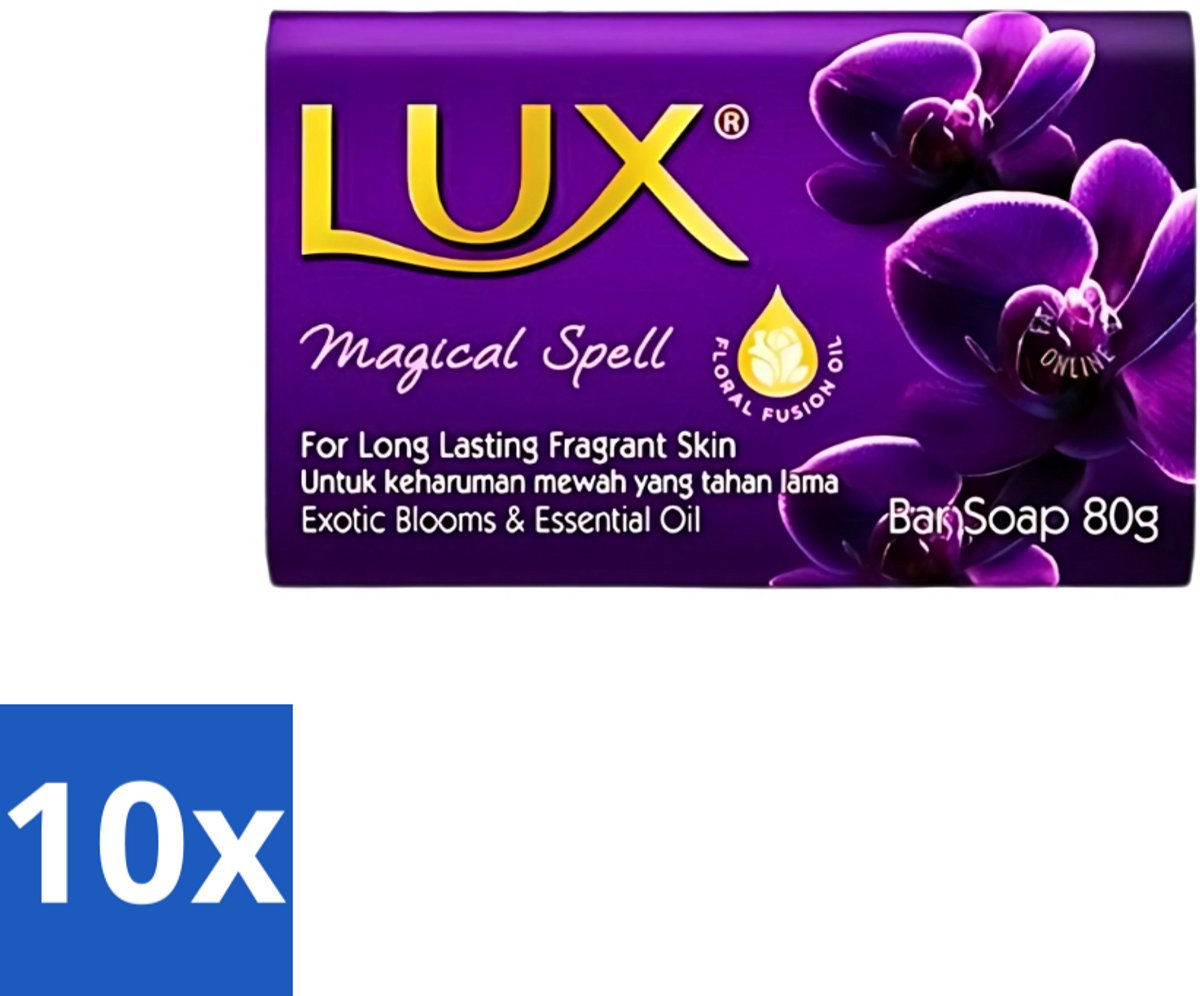 Lux - Zeep - Magical Spell - Hydraterend - Luxe Geurbeleving - 80 g - Bulkverpakking - 10 stuks