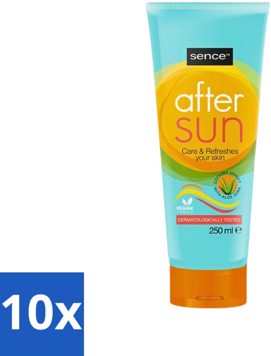 10 x Sence - After Sun - Lotion - Kalmerend - 200 ml - After Sun Lotion - Zonverbrande Huid - Huid Kalmeren - Aloë Vera - Zomerse Teint