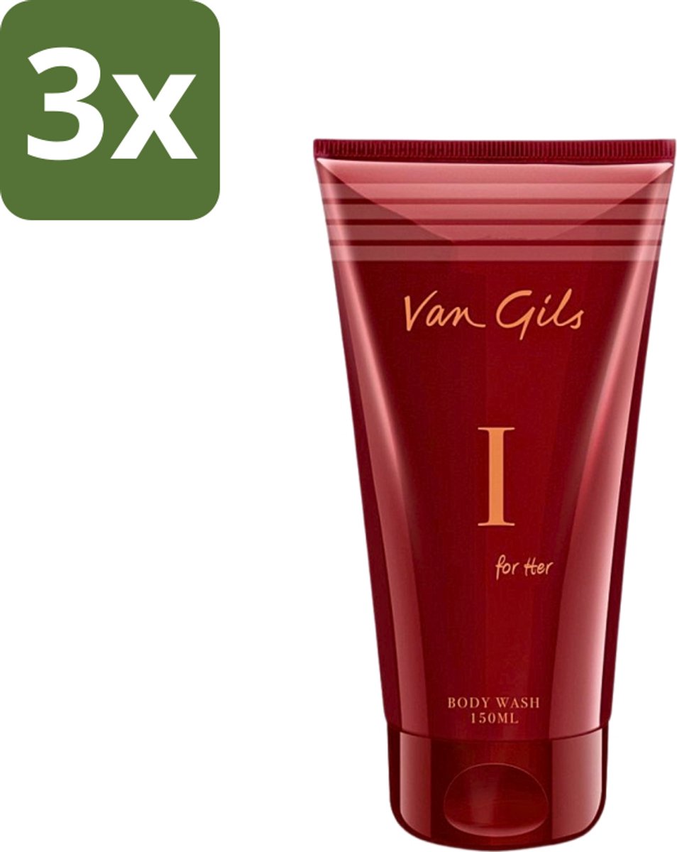 3 x Van Gils - Douchegel - I for Her - Zachte Reiniging & Luxe Geurbeleving - 150 ml - Douchegel Vrouwelijk - Douchegel Voor Vrouwen - Luxe Douchegel - Reiniging Huid - Schuimende Douchegel