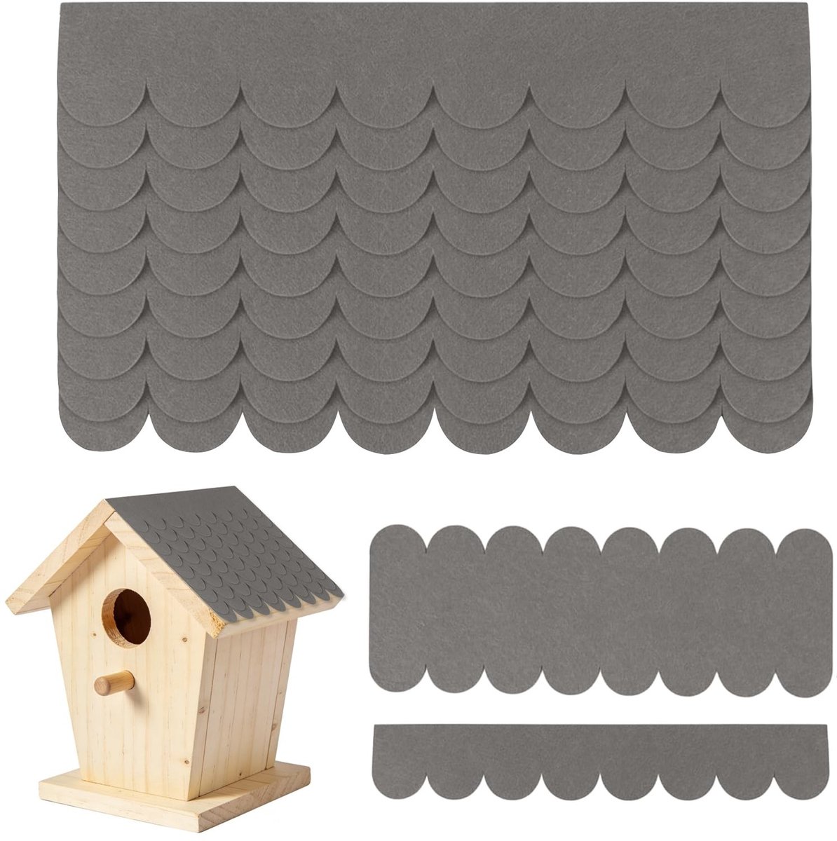 Elzusha - Zelfklevende Dakvilt voor Vogelhuisjes, Set van 53