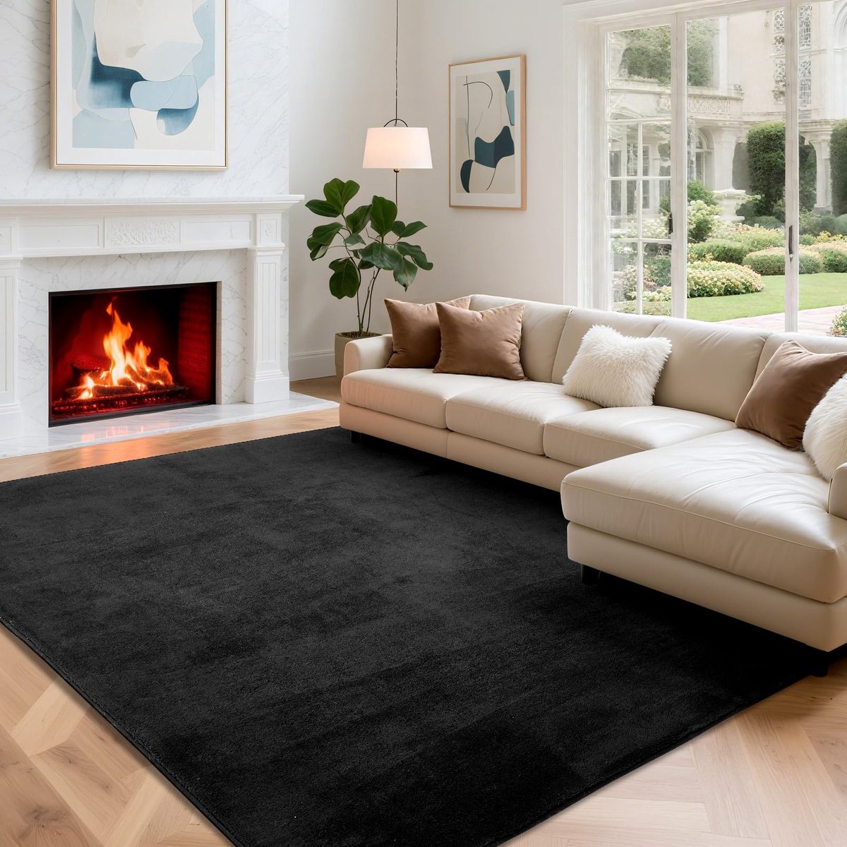 Elzusha - Vloerkleed Woonkamer - Korte Pool, Zacht en Wasbaar, 120 x 170 cm