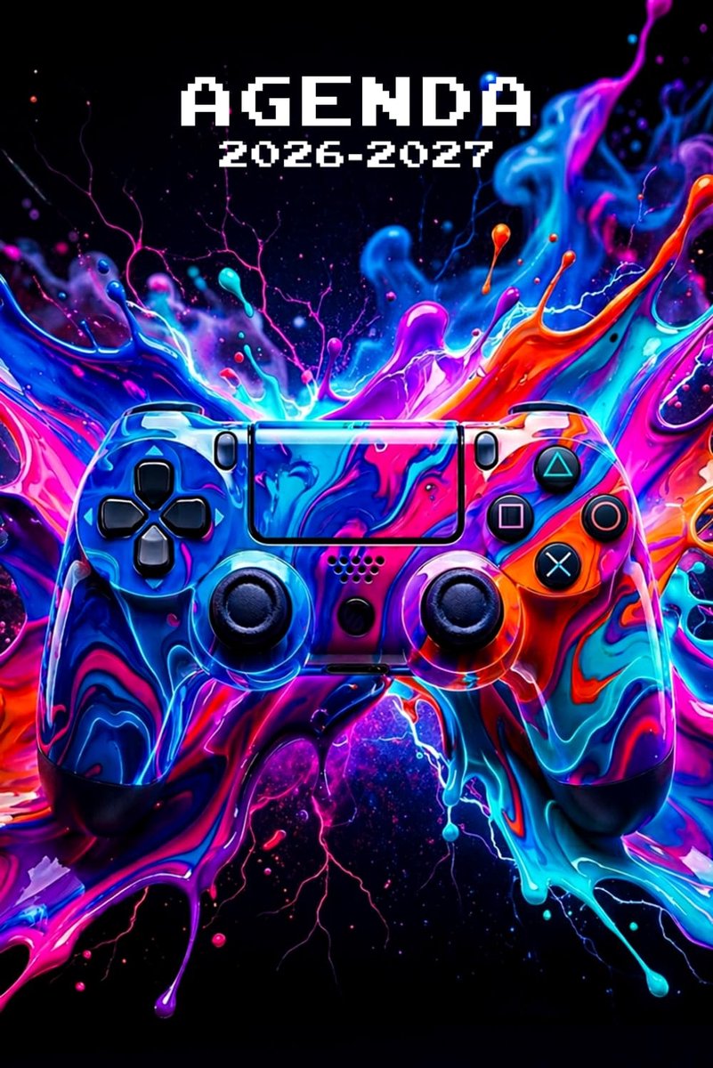 SnelShoppen - Agenda Scolaire Gamer 2026-2027 A5 Manette de Jeu Voor Jongens, September tot Juli, Voor Studenten van Primaire, College en Lyceum