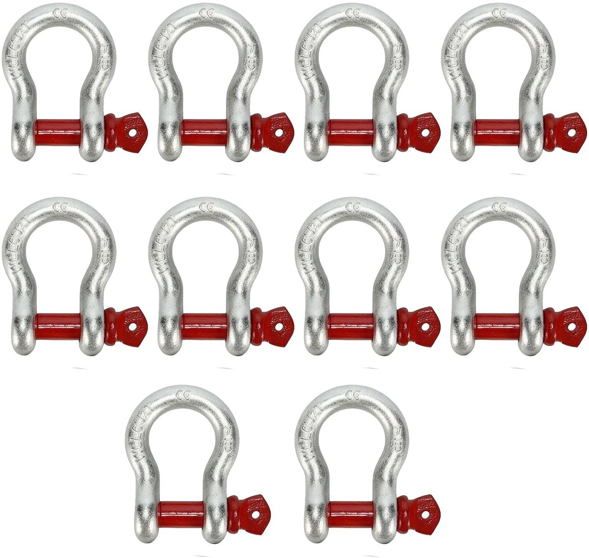Elzusha - Set van 10 Verzinkte Beugels 3,25t voor Aanhangers