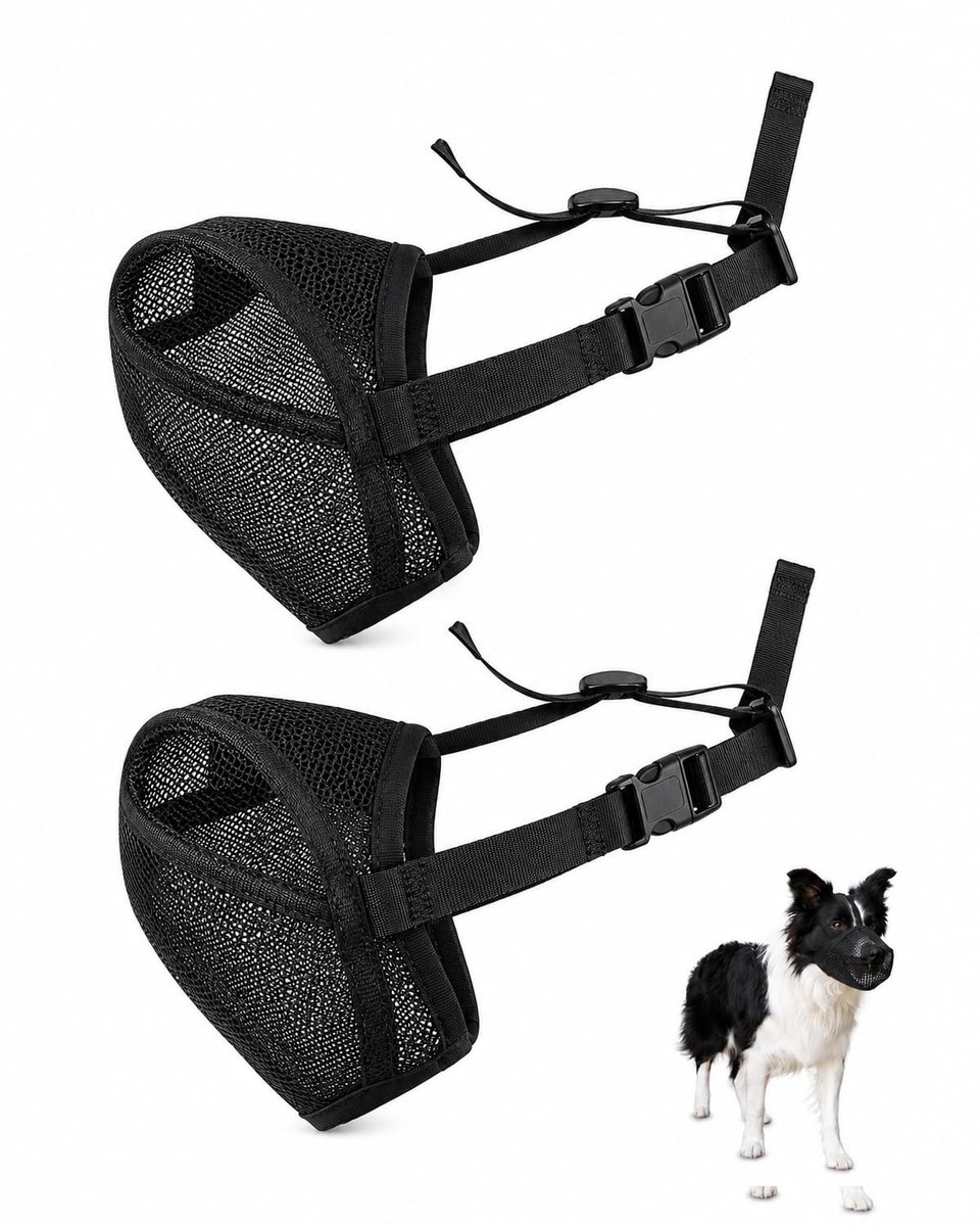 Elzusha - Muilkorf voor Middelgrote Honden, Set van 2