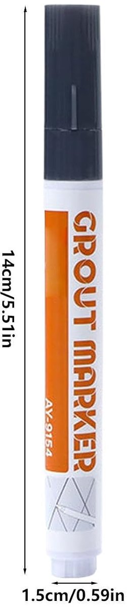 Voegpen - Tegel reparatie - Voegen opknappen - Waterdicht en snel drogend - 14 cm - Zwart — afbeelding 5