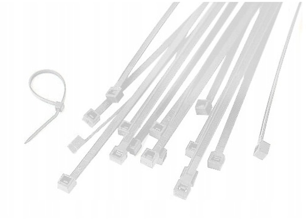 Sterke Witte Kabelbinders 200x4,8mm - 100 Stuks