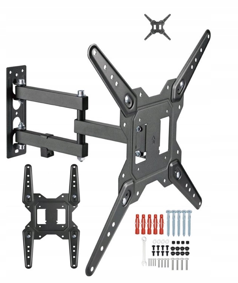 Draaibare TV-muurbeugel - Merkloos, 14-55 inch, 30 kg