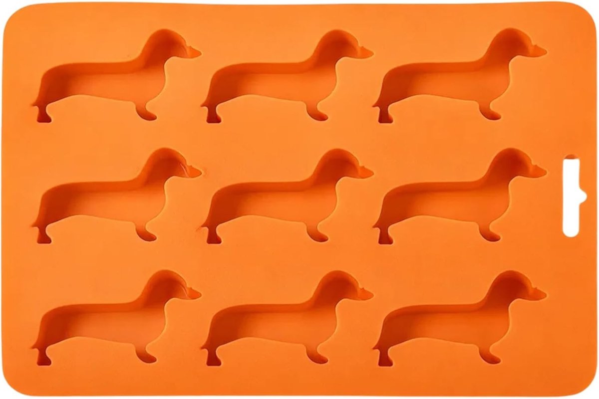 Grappige IJsblokjesvorm voor Teckels, Silicone Mould voor Feestjes, Kinderen en Dierenliefhebbers, Creatieve Bakvorm voor IJsblokjes en Decoratie