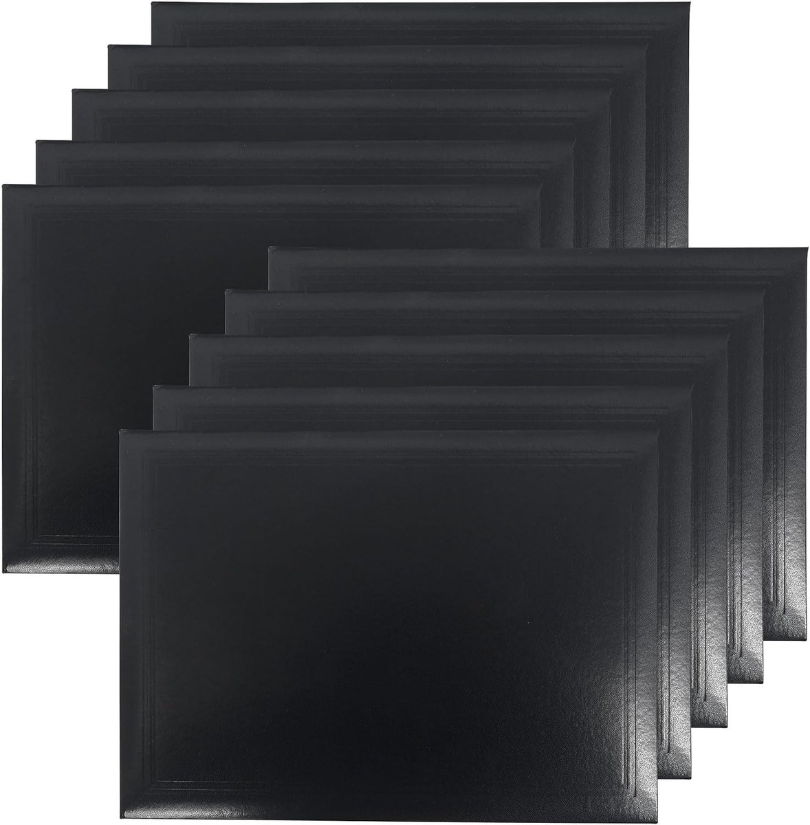 Padded A4 Diploma Houder voor Afstudeercertificaten - Zachte Zwarte Documentenhoes - 10 Stuks voor Universiteit en School