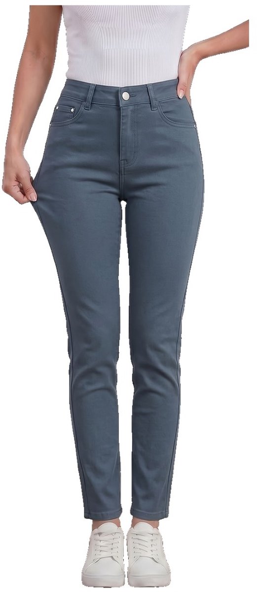 Currero Comfortabel Golfbroek Dames Golfkleding Nette Pantalon Vrouwen Broek Outfit Chino Blauw