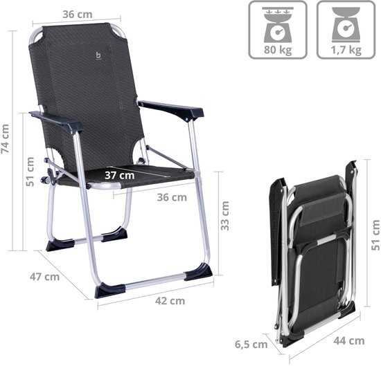Bo-Camp - Kinderstoel - Copa Rio - Safety-Lock - Graphite van Bo-Camp — afbeelding 3