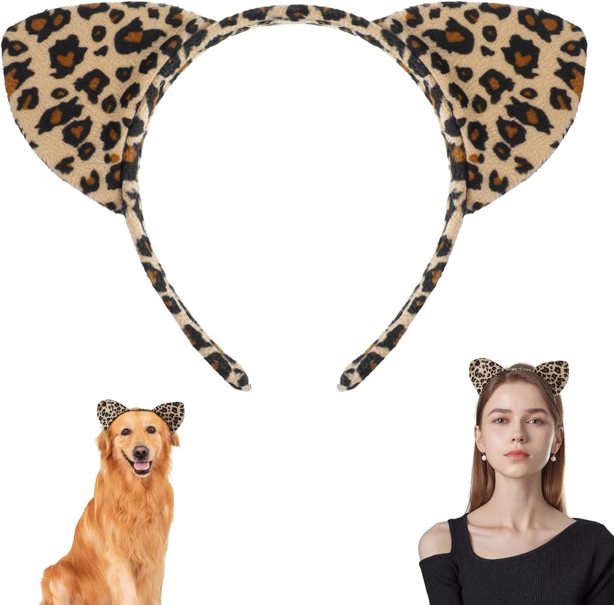 Leopard Ears Haarband voor Dierenkostuums, Feestjes en Carnaval - Perfect voor Halloween en Cosplay