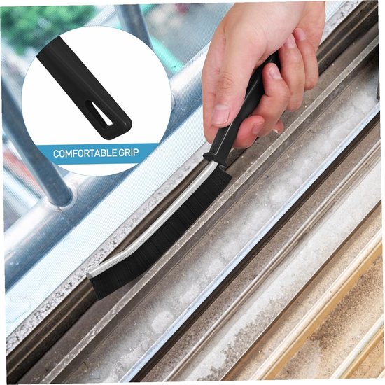Smalle Voegenborstels - Kierenborstels - Krachtige Reiniging - Ergonomisch Handvat - 4 Stuks - Zwart — afbeelding 2