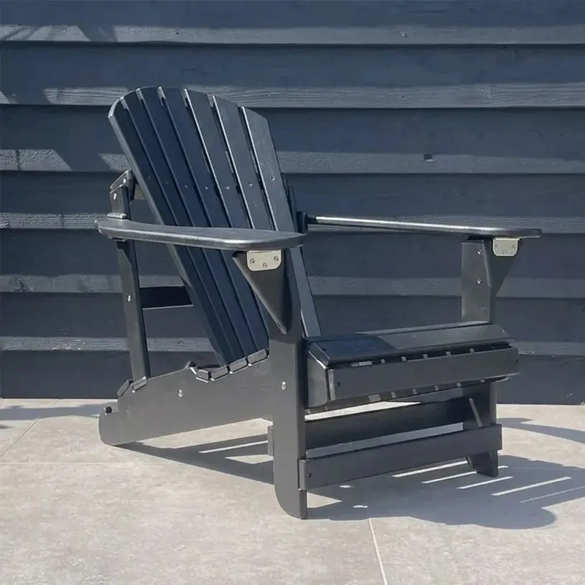 Originele Adirondack Tuinstoel Verstelbaar | Kunststof | Zwart | 10 jaar garantie | Binnen 2-5 werkdagen geleverd | Canada Comfy Chair