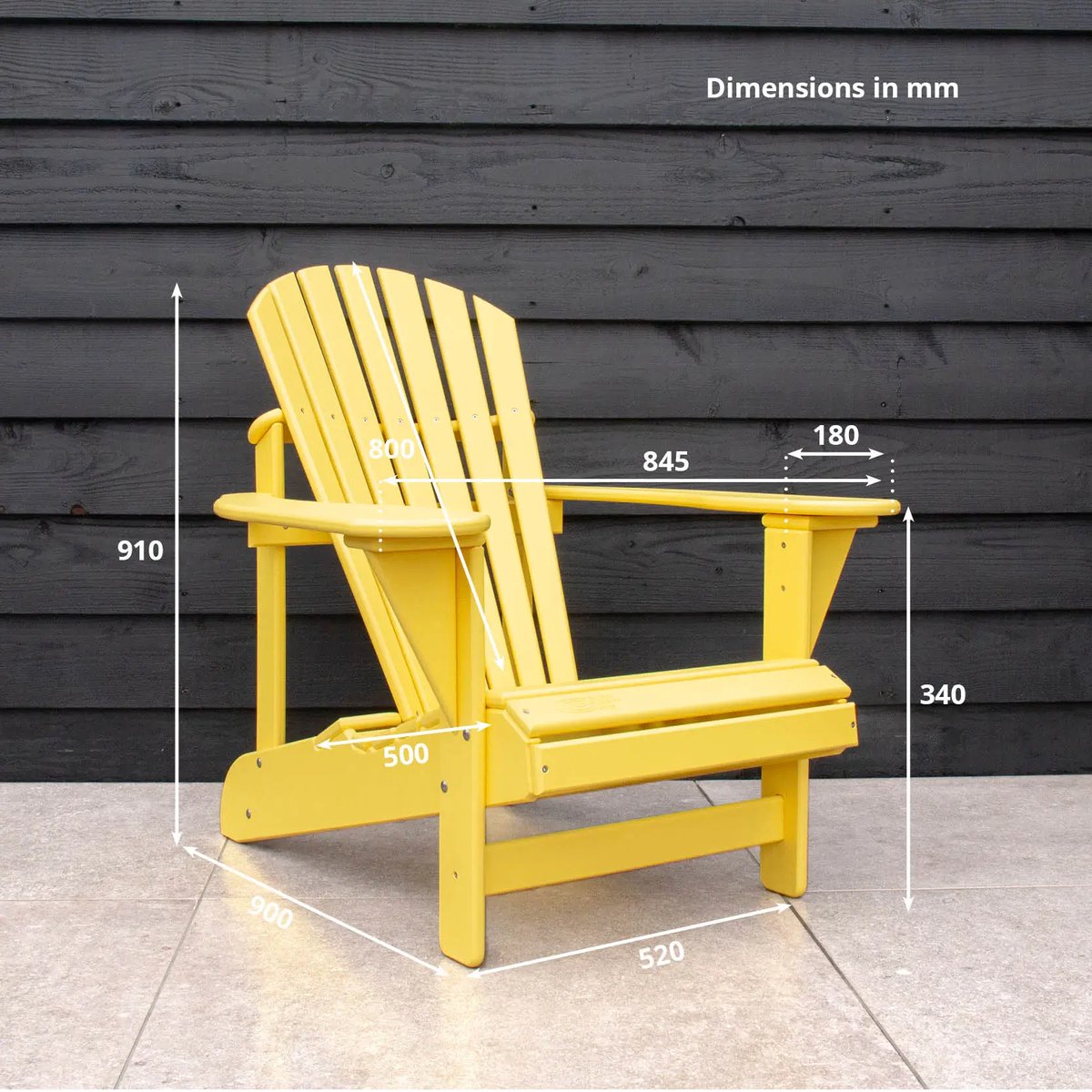 Originele Adirondack Tuinstoel Pastel | Kunststof | Pastel Geel | 10 jaar garantie | Binnen 2-5 werkdagen geleverd | Canada Comfy Chair