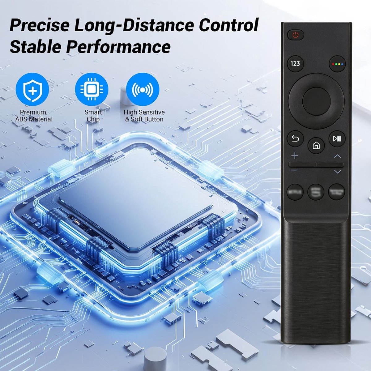 Vervangende Afstandsbediening voor Samsung TV - Set van 2 Infrarood Afstandsbedieningen voor QLED, OLED en Curved HDTV 4K/8K Smart TV's met Ergonomisch Ontwerp thumbnail 6