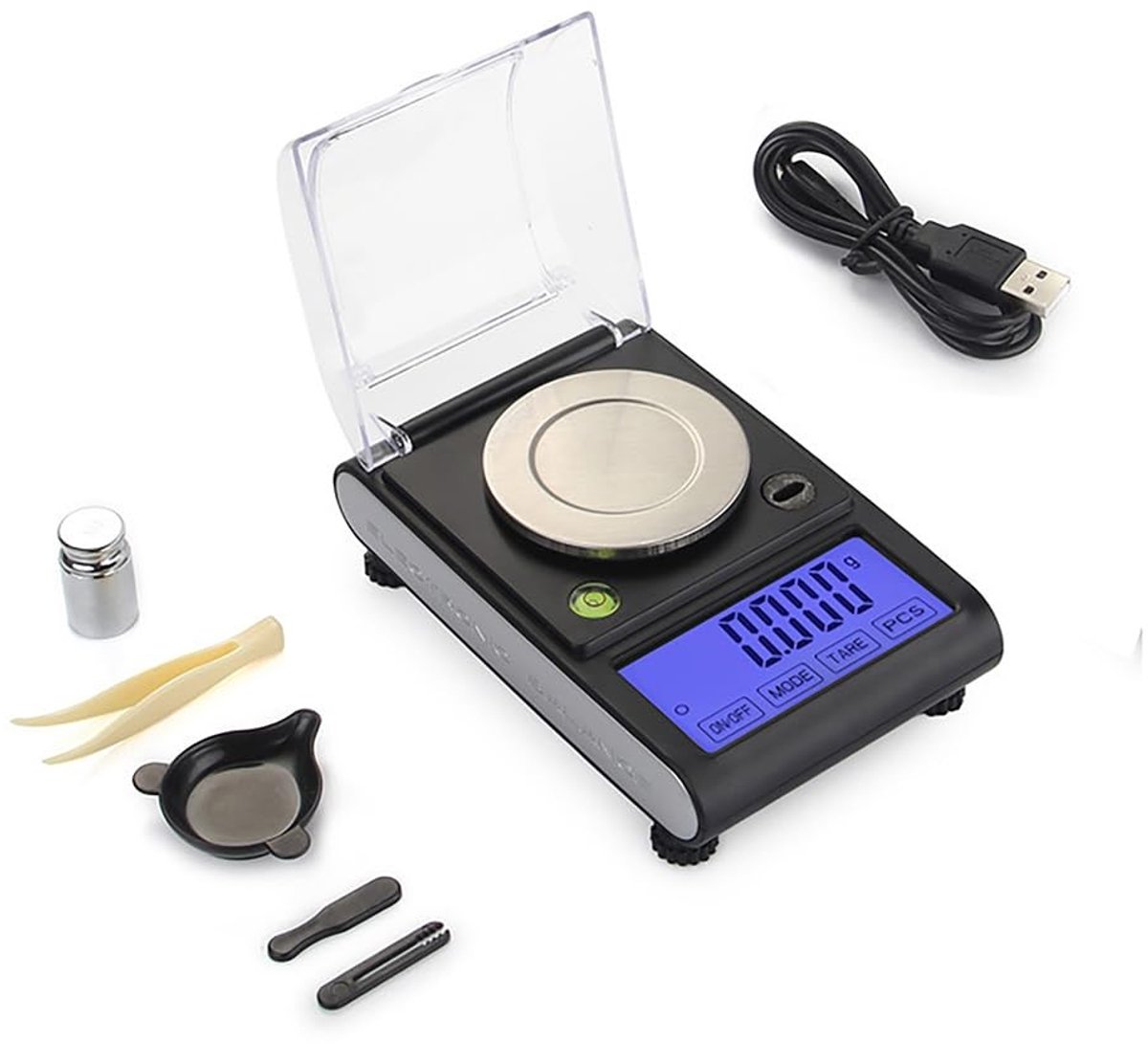 Nauwkeurige digitale weegschaal tot 0,01g voor juwelen, goud en zilver - Perfect voor wetenschappelijke metingen en hobbygebruik