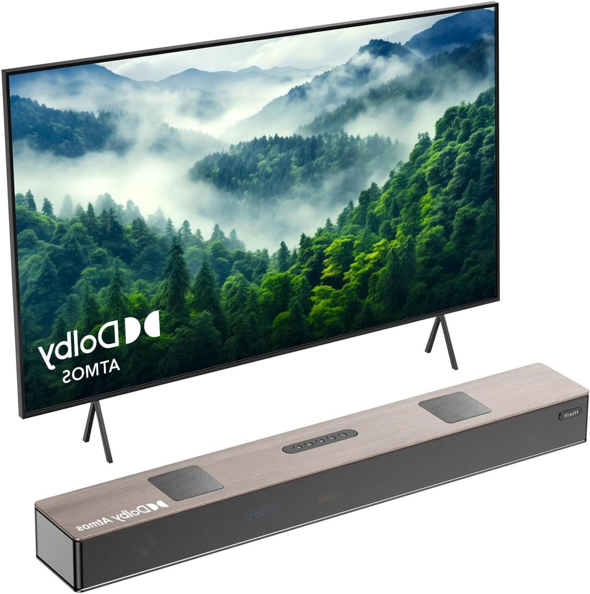 Soundbar - Home audio - Filmervaring thuis - Dolby Atmos - 84 cm breed - Houtkleurig