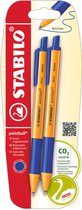 STABILO pointball - Balpen - Navulbaar - Blauw - Blister Met 2 Stuks