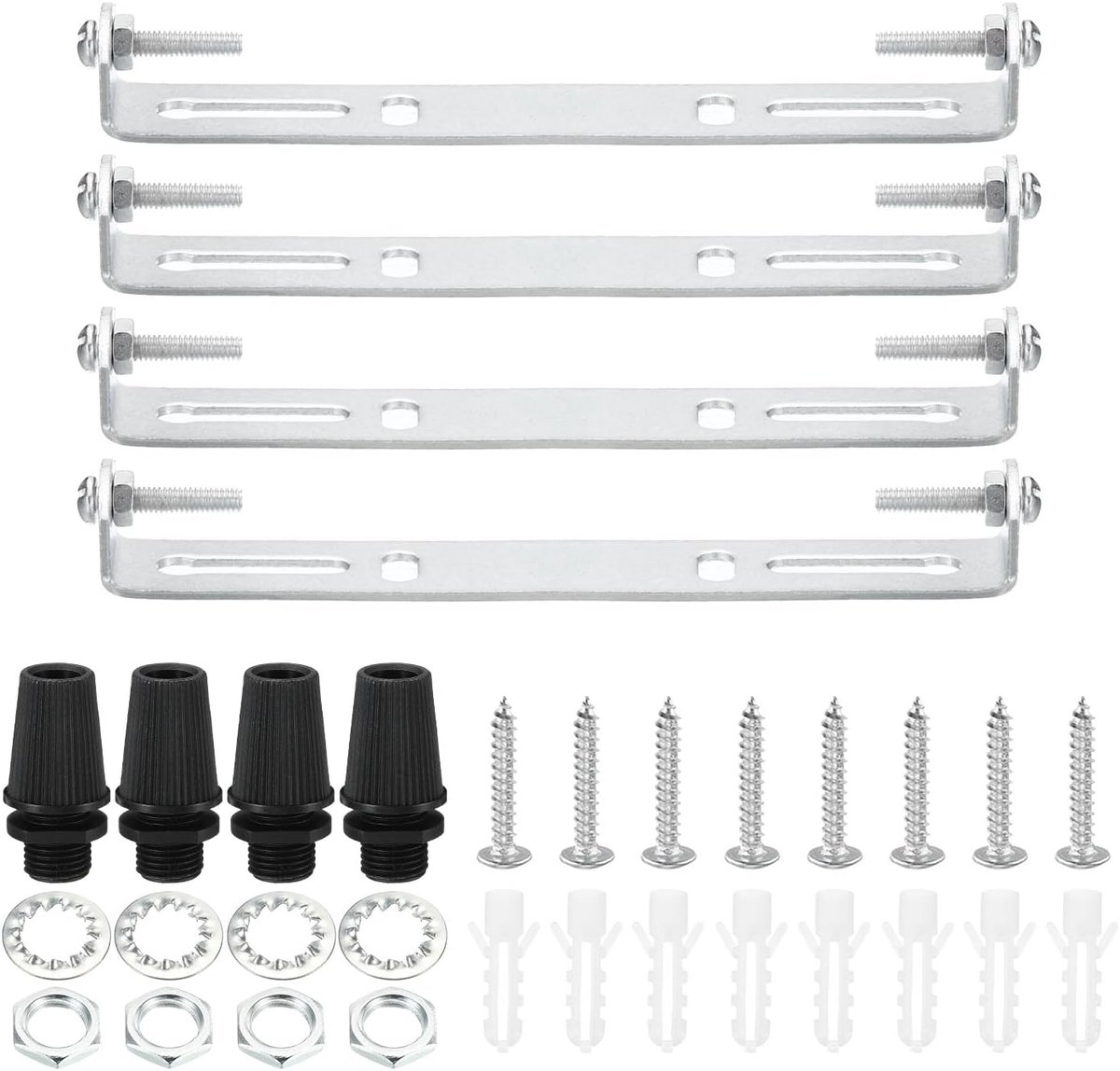 Plafondlampenset - Montagebeugel Plaat - Verlichting Ophangen - Stevige Staalconstructie - 125 mm - Zilver