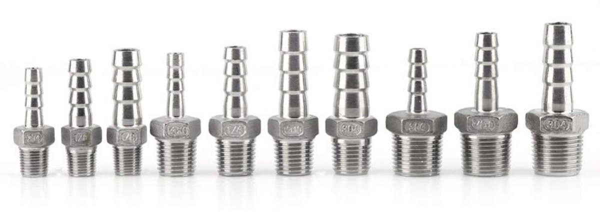 Dailygoods- Draadslang Connector - Roestvrij Staal - Weerhaakstaart - 15mm Slangstaart - Lange Levensduur - Eenvoudige Montage - Slangconnector