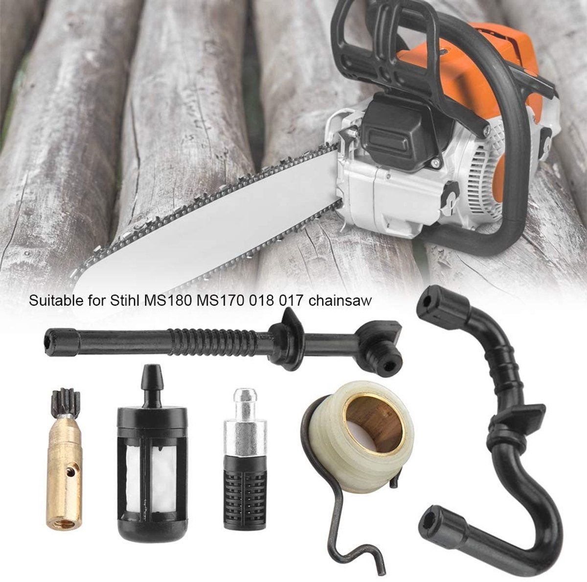 Dailygoods- Oliepomp Compleet Service Kit - Vervangingsonderdelen - Handmatig - Geschikt voor MS170/MS180 - Hoogwaardige Materialen - Duurzaam Gebruik - Kettingzaagonderdelen