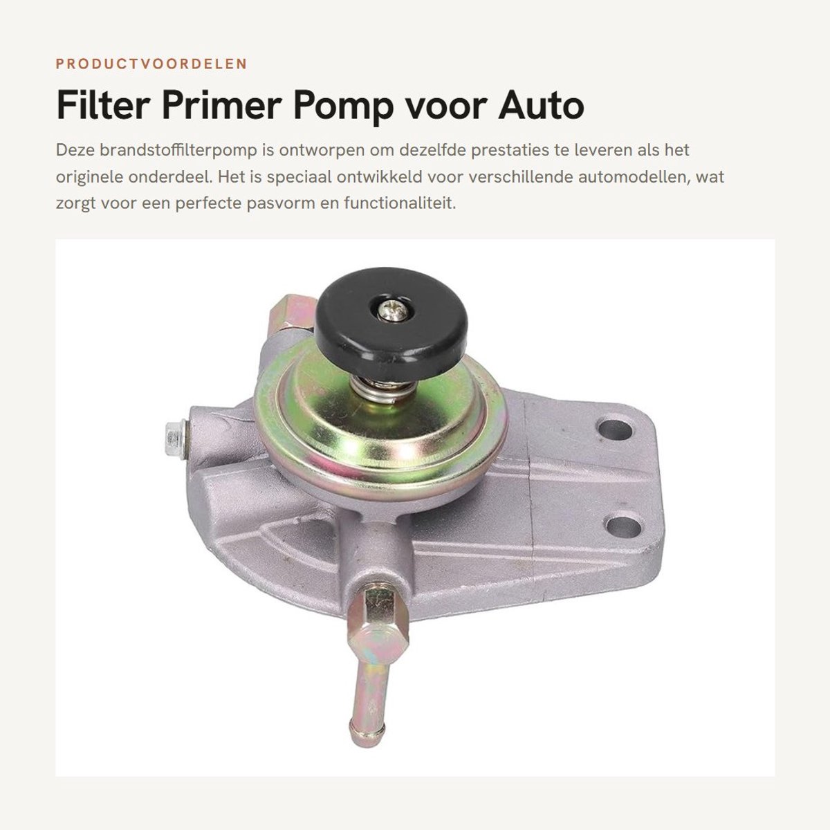 Dailygoods- Filterhouder Stabiele Prestaties - Brandstofpomp Elektrisch - Vervanging 16401-VC10D - Geschikt voor Patrol GU Y61 ZD30 TD42 - Hoogwaardig Aluminiumlegering - Duurzaam en Slijtvast