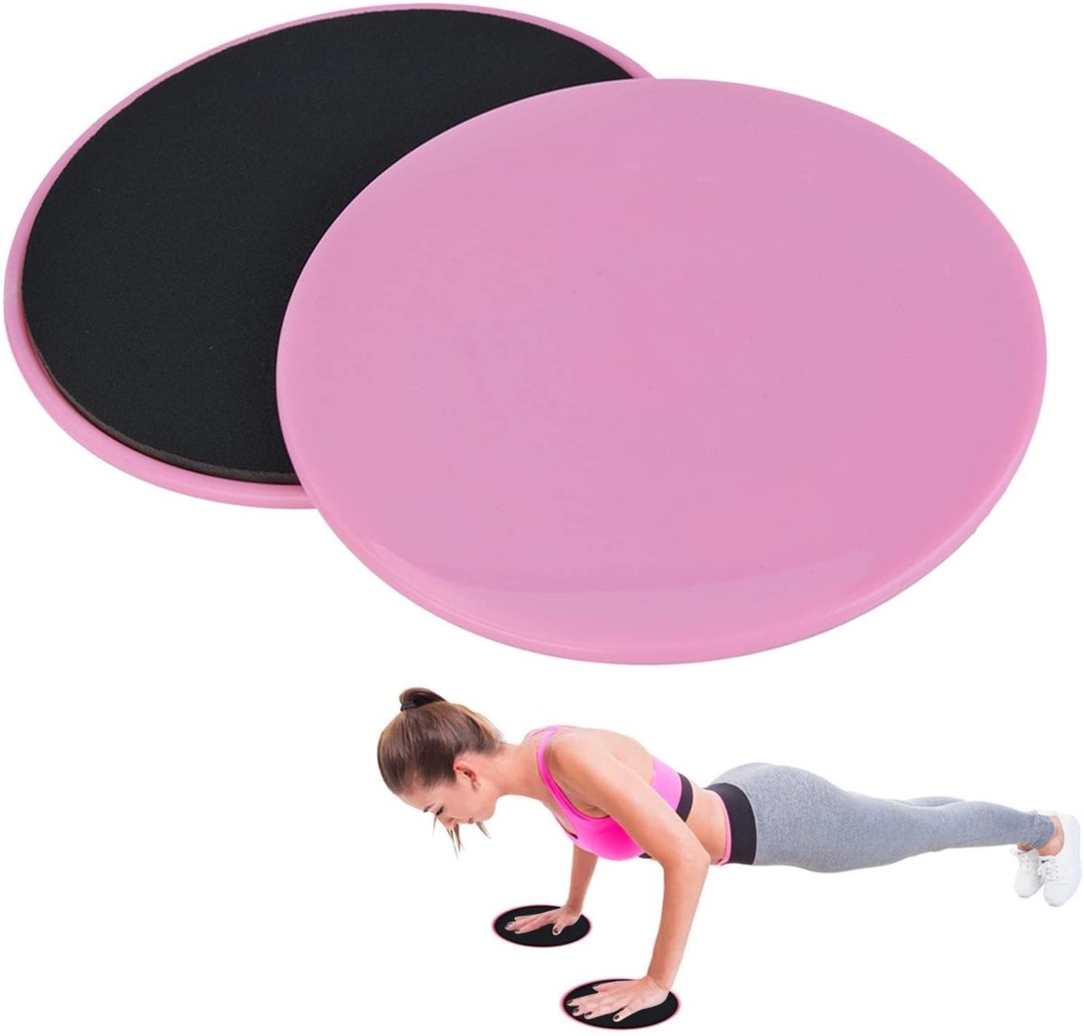 Dailygoods- Oefenglijschijven 2 stuks - Fitness - Core Training - Full-Body Trainingsapparatuur - Kernversterking - Lichtgewicht en compact - Glijschijven
