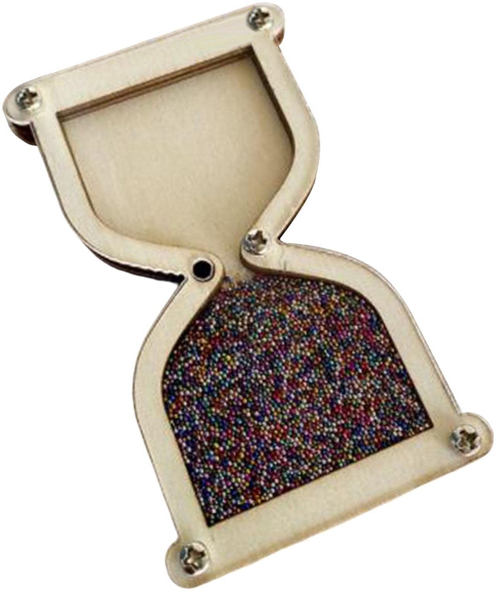 Dailygoods- Zandloper Hout - Educatief Speelgoed - Voor Kinderen 3 Jaar - Vaardigheidstraining - Hand-Oogcoördinatie - Interactief Speelgoed