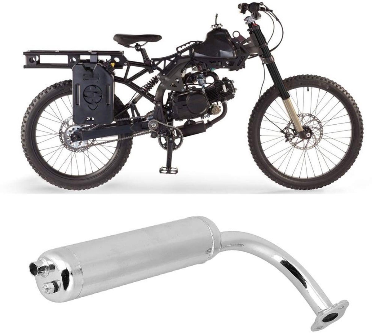 Dailygoods - Universele Slip-on Uitlaatdemper voor Elektrische Fiets