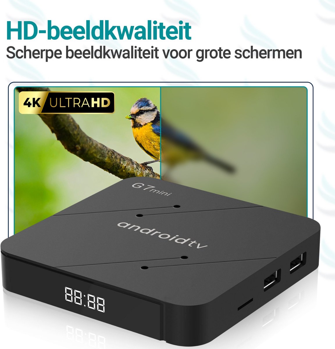 Android TV Box 4K Ultra HD – Chromecast & IPTV – Smart TV Box – Google Assistant Spraakbediening – 2.4/5GHz WiFi – 16GB Media Streamer — cadeau in Elektronica - foto 5