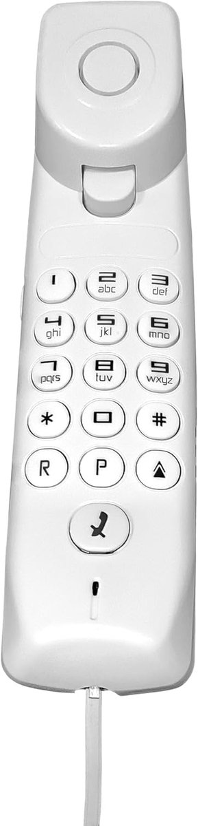 Analoge Telefoon - Vaste Telefoon - Thuis Bellen - Met Snoer - 198 cm - Wit