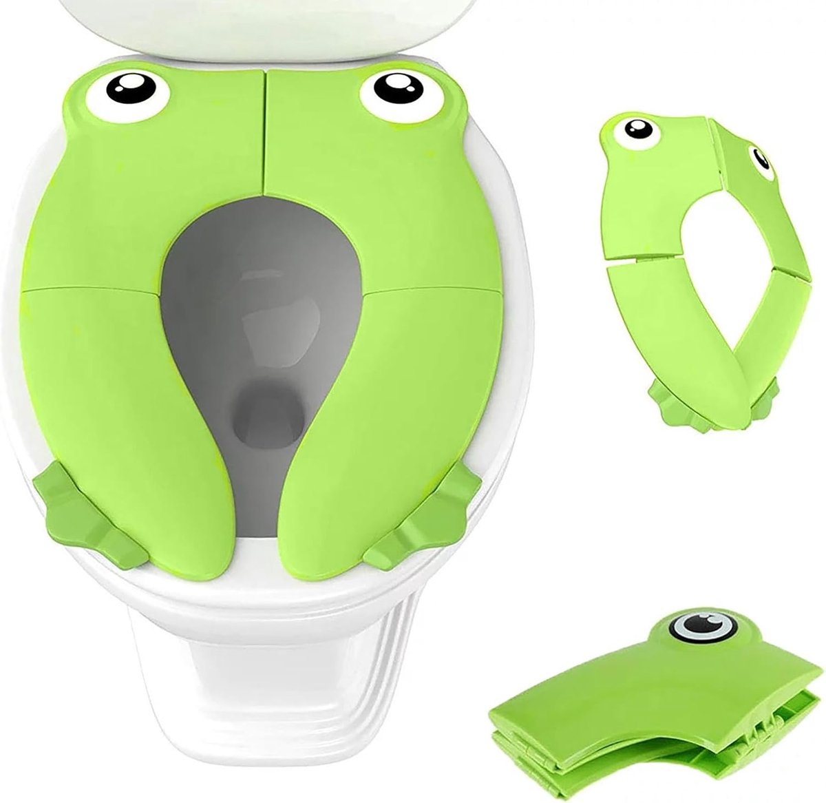 Opvouwbaar Potje - Toiletbril Kinderen - Zindelijkheidstraining Thuis - Inclusief Draagtas - 26 x 22 cm - Groen