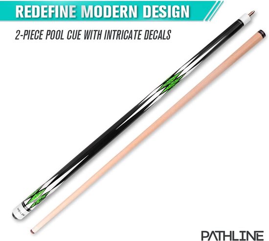 Biljart Keu - Pool Stick - Spel Verbeteren - Canadees Esdoornhout - 147 cm 20 oz - Groen — afbeelding 5