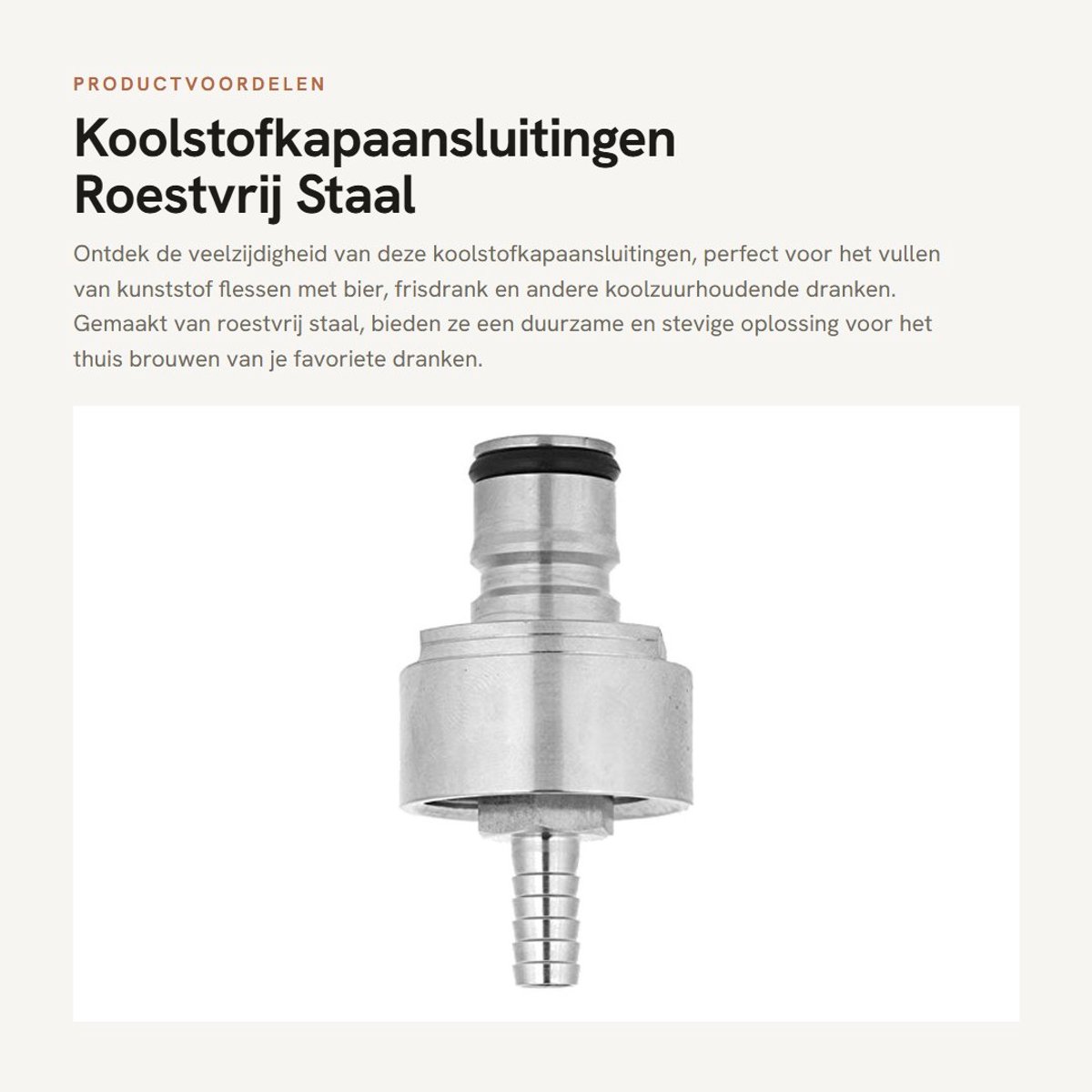 Solidchoice - Dailygoody - Koolstofkapaansluitingen - Roestvrij Staal - Handmatig - Zilver - Geschikt voor Flessen - Ideaal voor Thuisgebruik - Duurzaam en Sterk