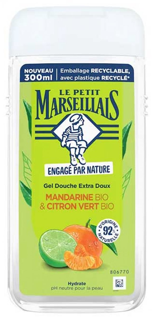Le Petit Marseillais Extra Gentle Douchegel Organic Mandarijn & Limoen 250 ml