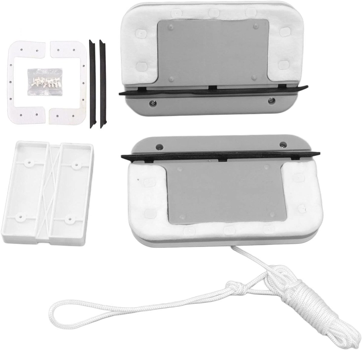 Dubbelzijdige Raamreiniger - Glaswisser - Ramen Schoonmaken - Magnetische Zuigkracht - 1 Set - Wit