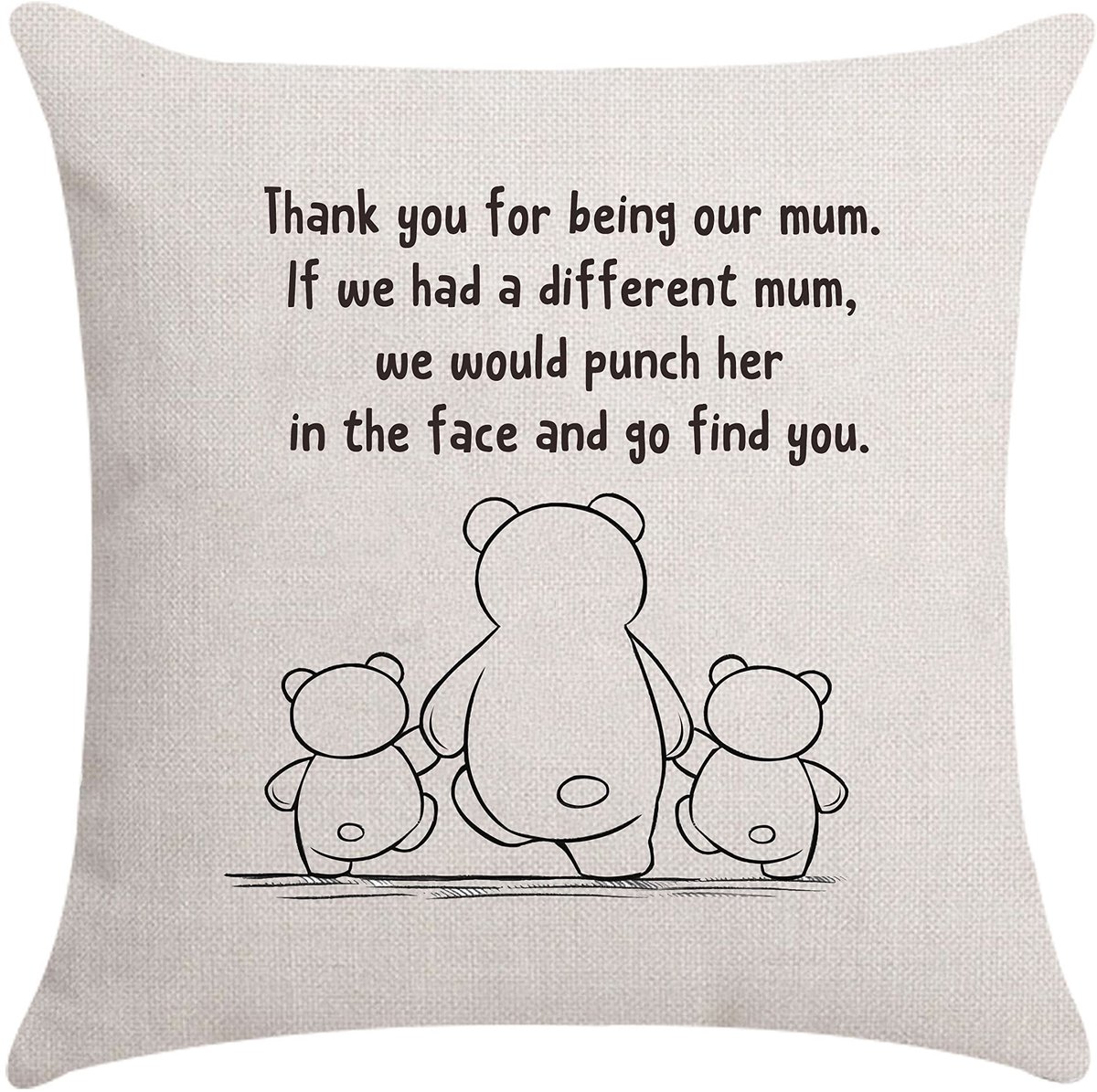 Dailygoods- Moedercadeau Gepersonaliseerd - Kussenhoes 40x60 - Cadeau voor Mama - Moederdagcadeau - Verjaardagscadeau - Zacht Vlasmateriaal