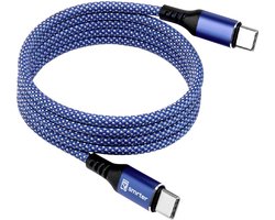 Smrter MAGNETO_C2C_BL_R USB-laadkabel USB-C stekker 1 m Blauw