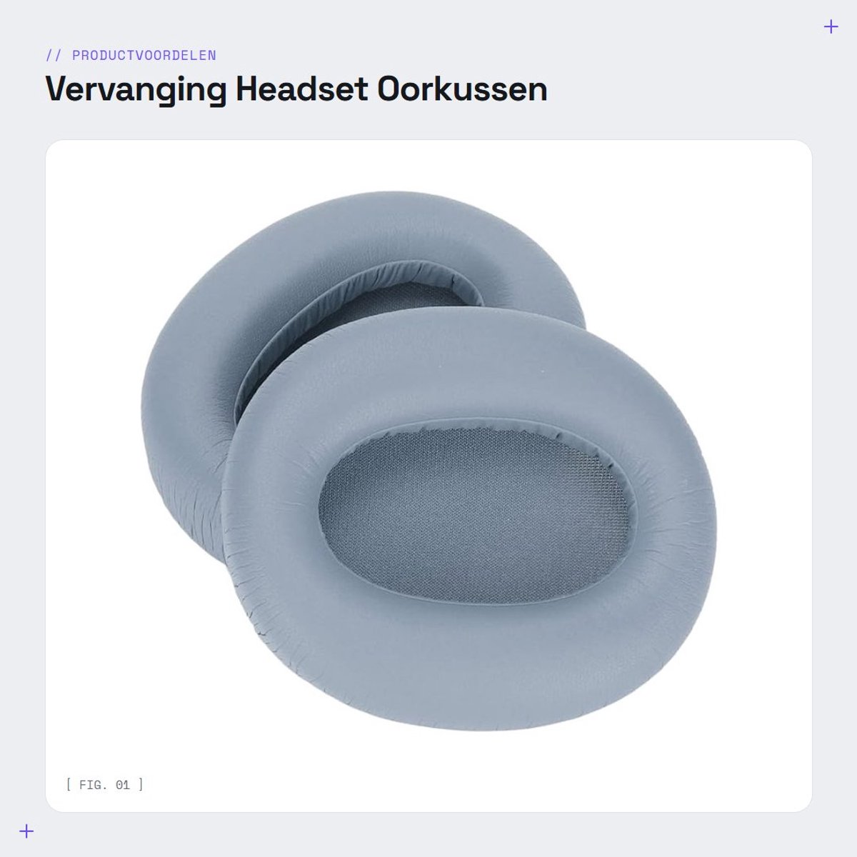 Dailygoods - Vervanging Headset Oorkussen - Geluidsisolatie - Duurzaam en flexibel - Blauw - Hoofdtelefoon Oorkussens - Geschikt voor W820NB -...