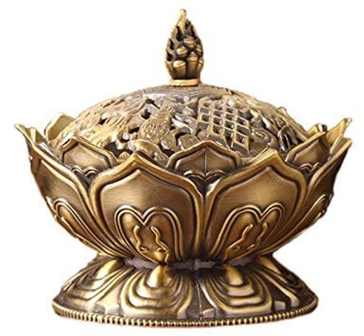 Dailygoods- Wierookbrander Anticorrosie - Wierookhouder - Decoratie - Meditatie - Zinklegering - Klein en schattig 7 cm