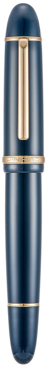 Dailygoods - Jinhao X159 Vulpen met extra fijne penpunt, blauw met gouden clip, acryl, grote maat, schrijfpen
