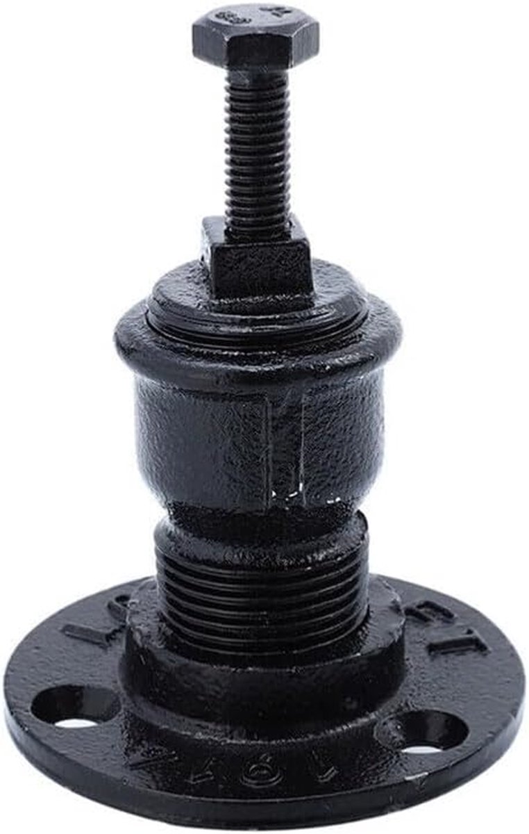 Trapleuning Beugels - Stevige Ondersteuning - Veilige Trappen - Zware IJzeren Constructie - 6.5 cm Basis - Zwart
