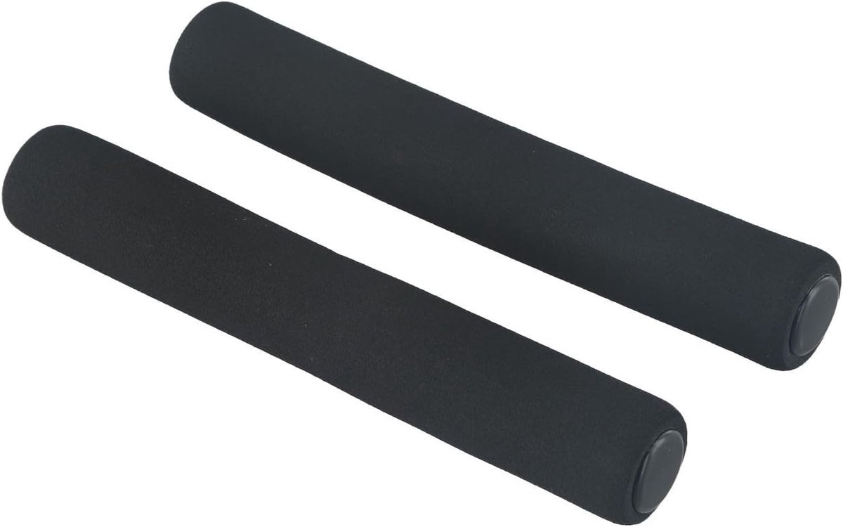 Fietshandvat Hoezen - Schuim Handvatten - Comfortabel Fietsen - Extra Dik Spons - 195mm Lengte - Zwart